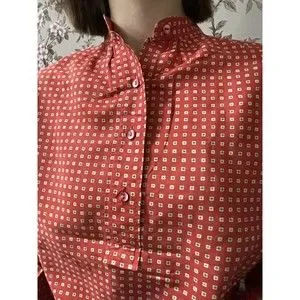 トップス vintage yves saint laurent red blouse s-l400.jpg